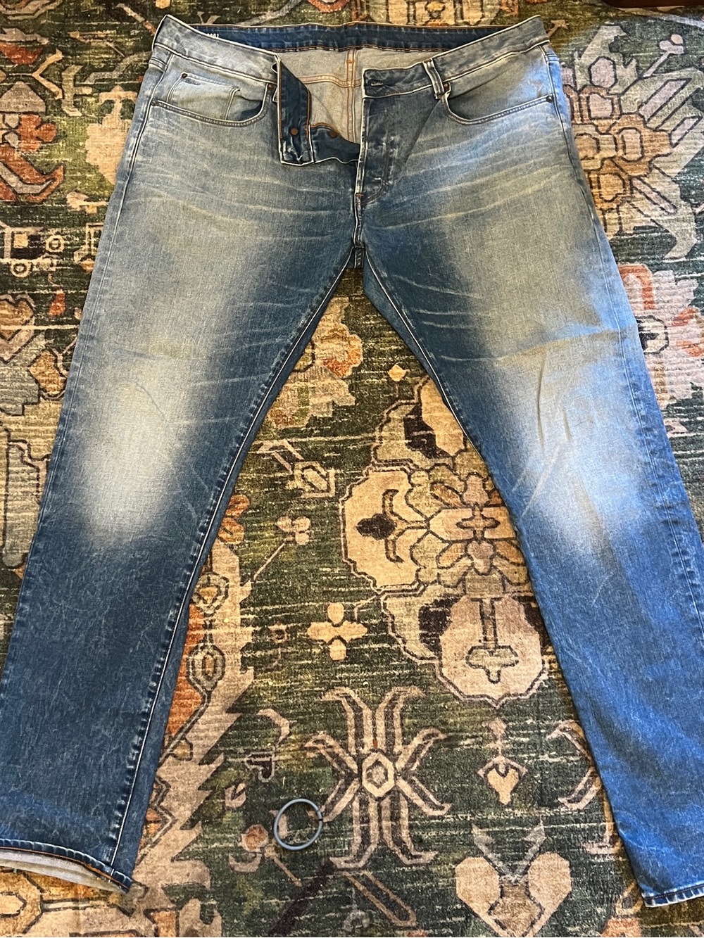 Men's G-Star Washed Blue Slim Denim Jeans